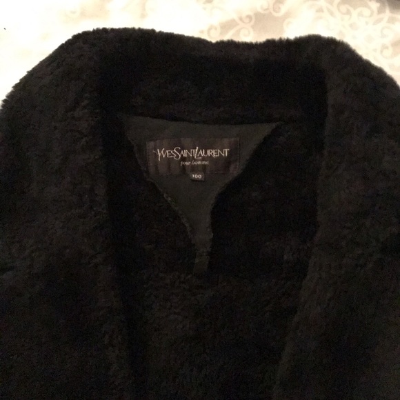 Yves saint Laurent black shearling jacket - Picture 7 of 8